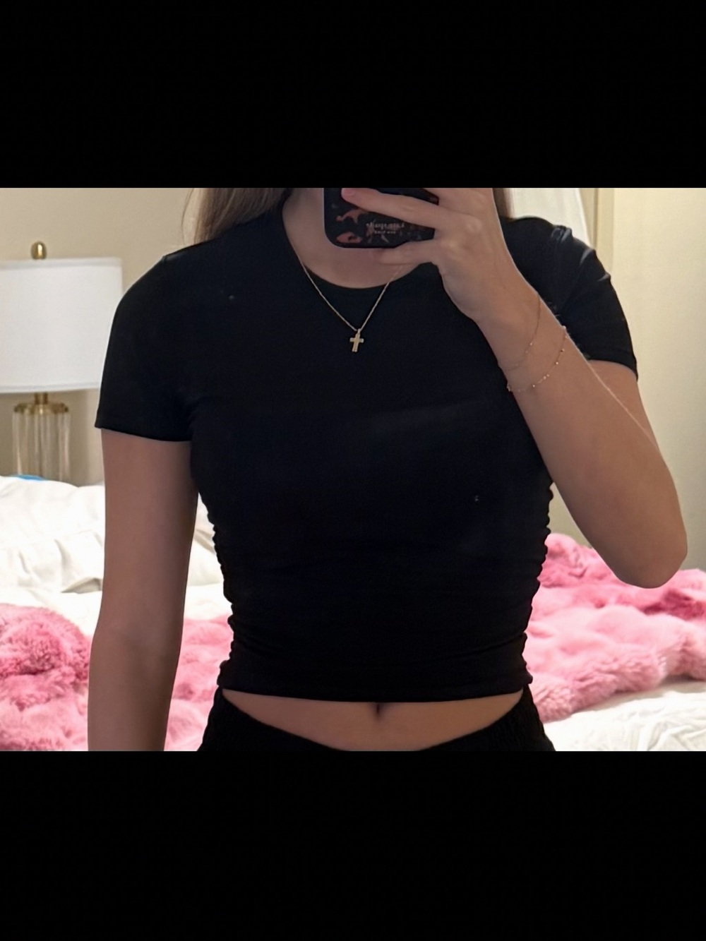 lululemon athletica Black Short-Sleeve Crop Top